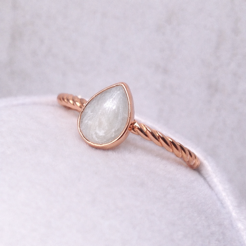 Hera torsadé Or Rose, pierre perlée