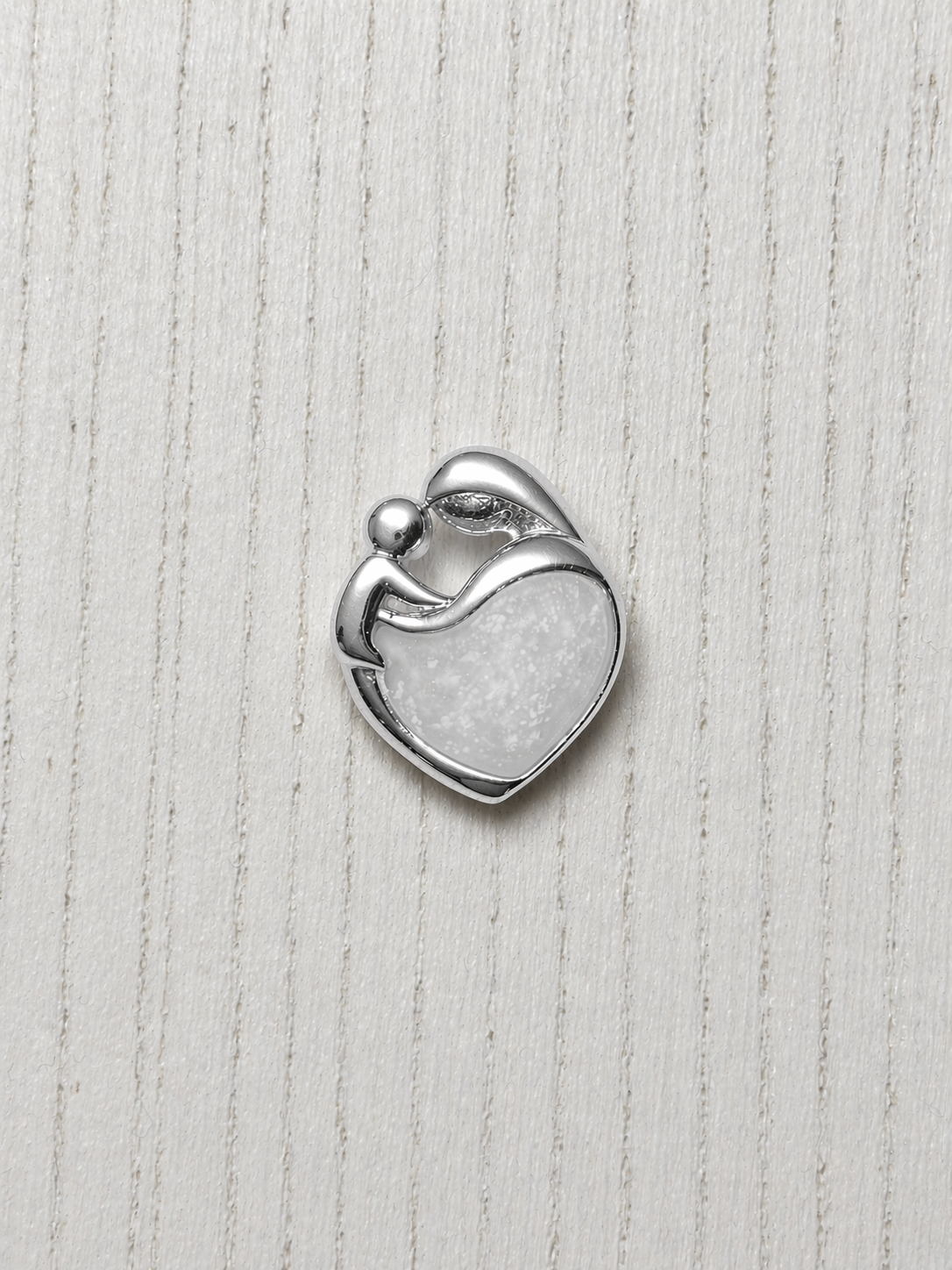 Pendentif Mère-Enfant en Argent, pierre naturelle