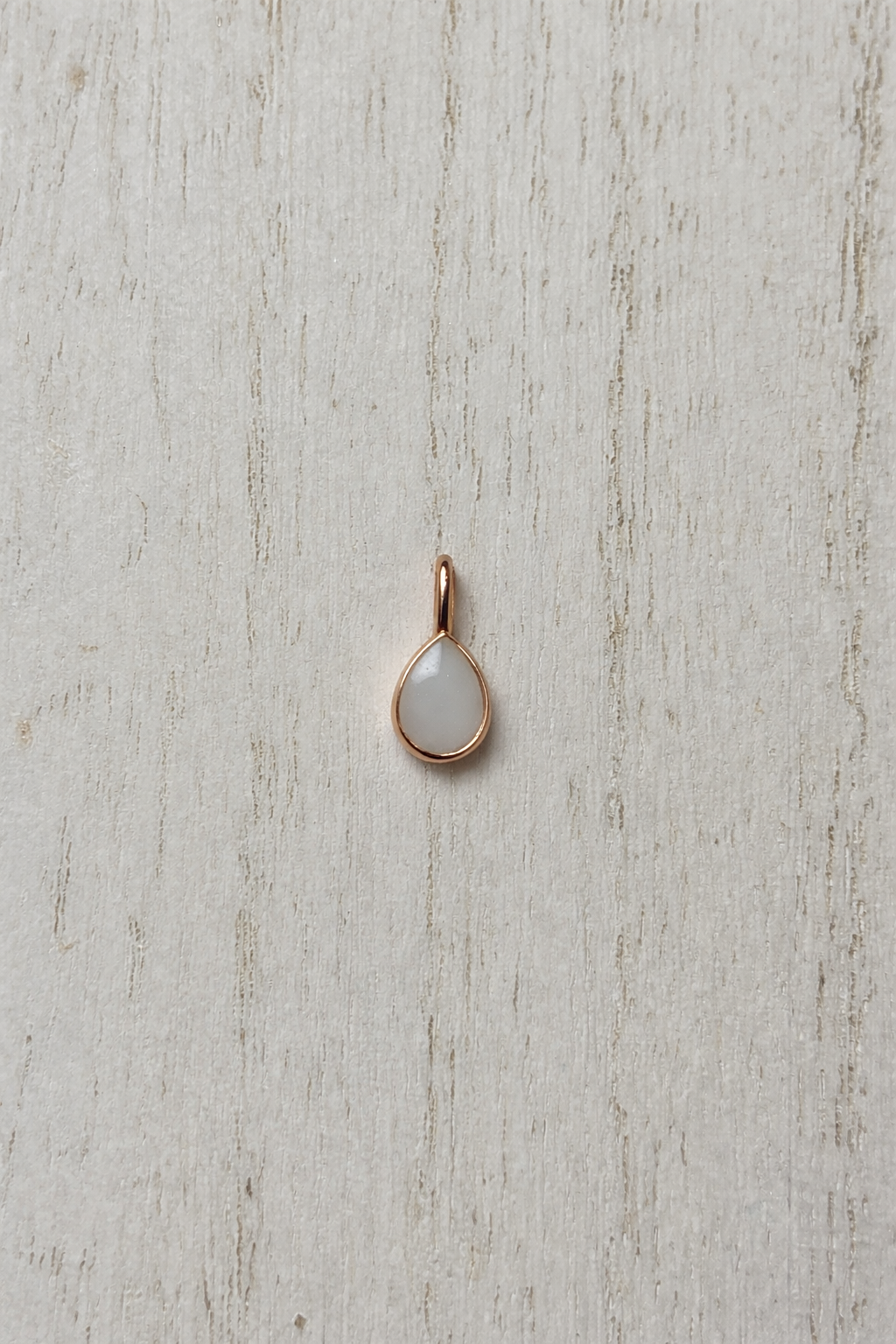 Pear Mars Pendant in Rose Gold with natural stone