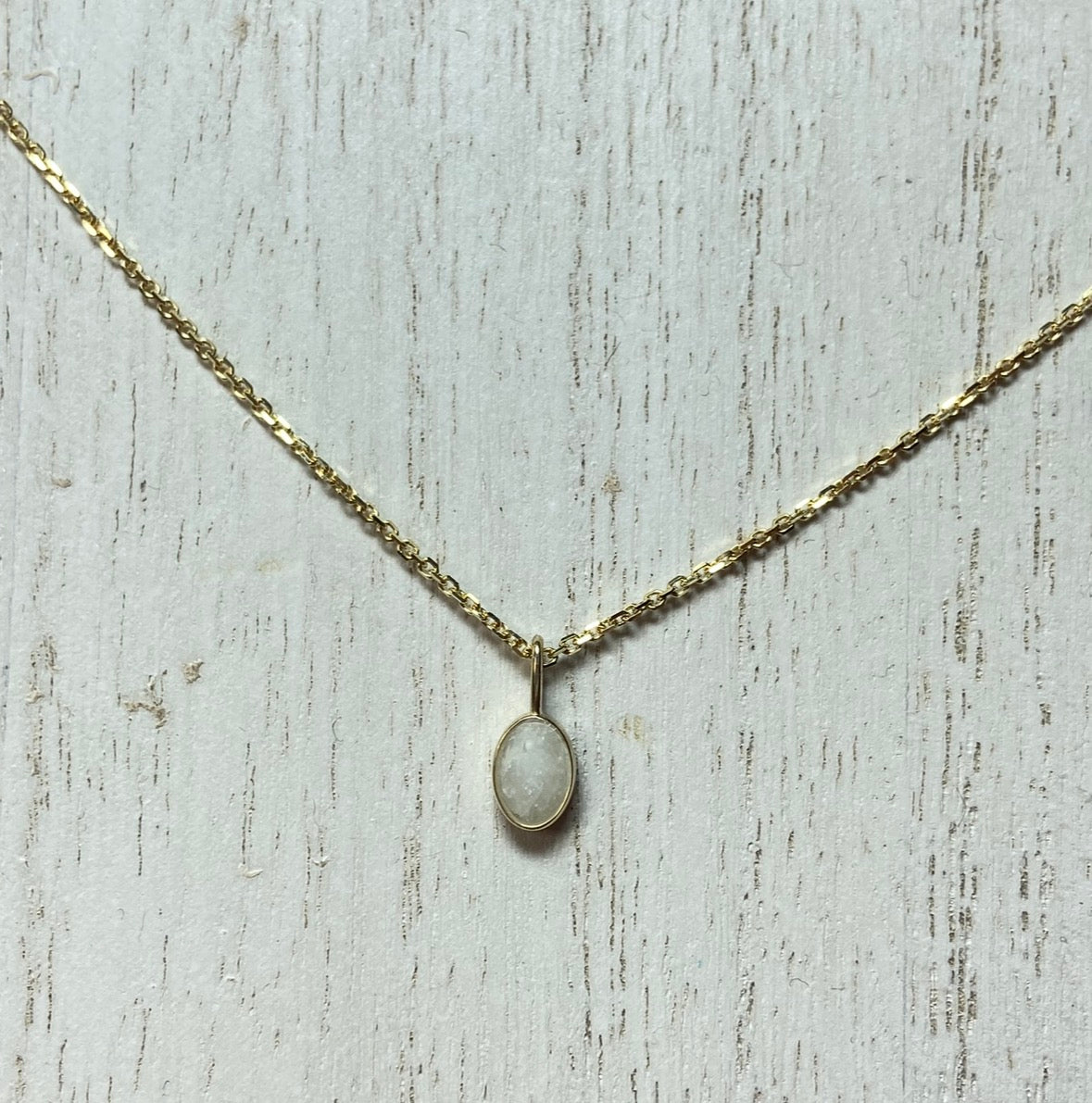 Pendentif Apodis Or jaune, pierre naturelle