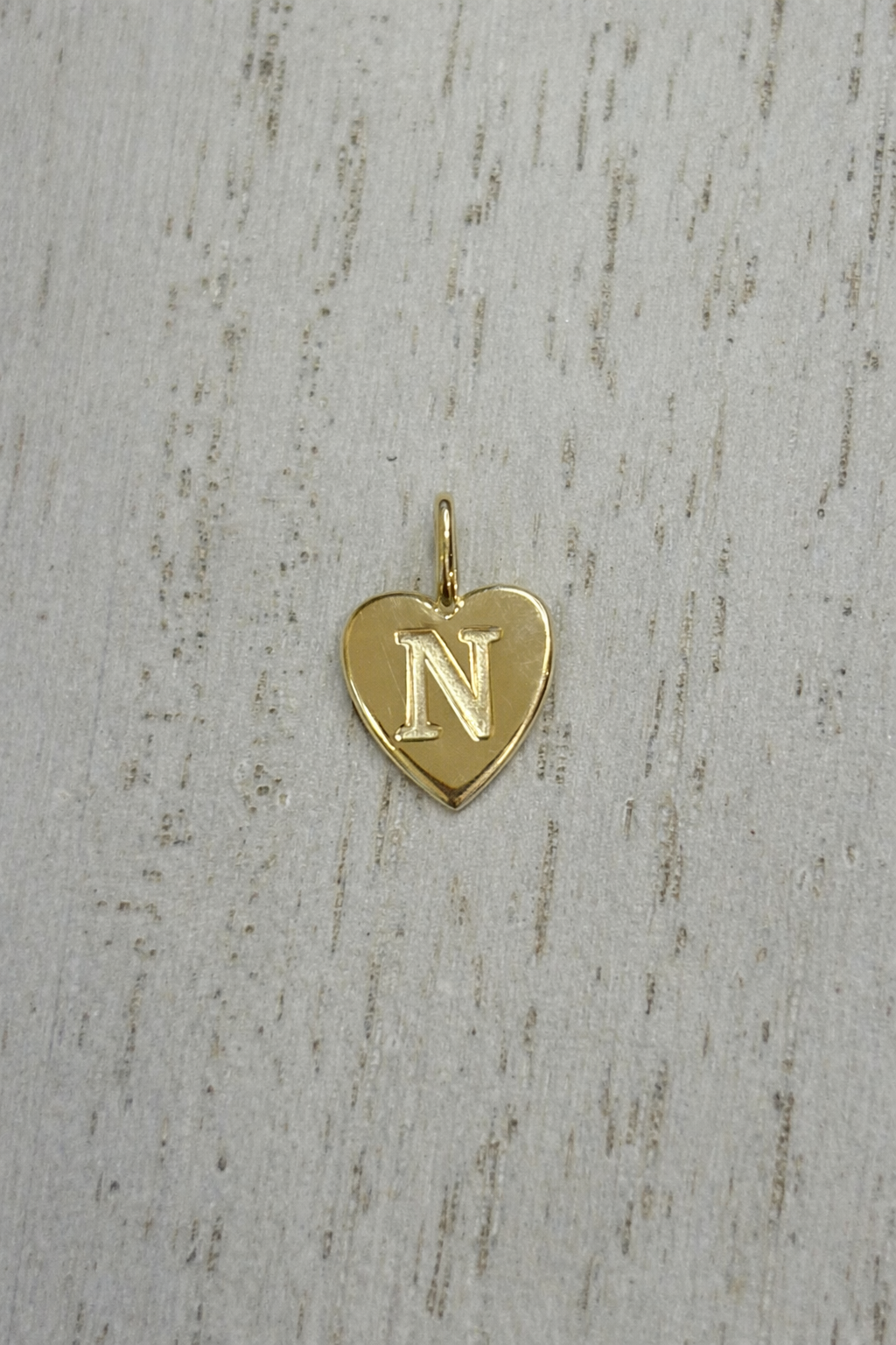 Pendentif Initial coeur - Vermeil Jaune
