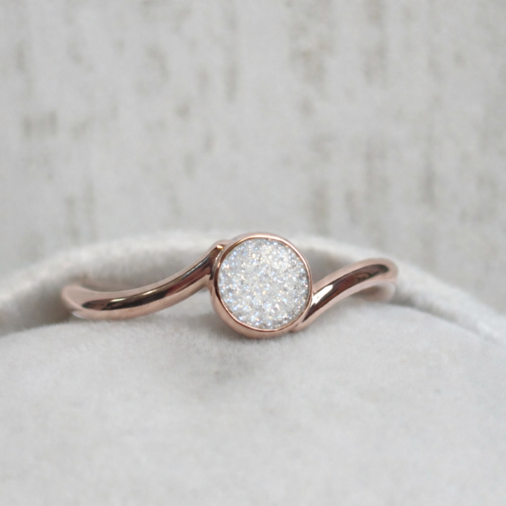 Lunea Or rose, pierre scintillante