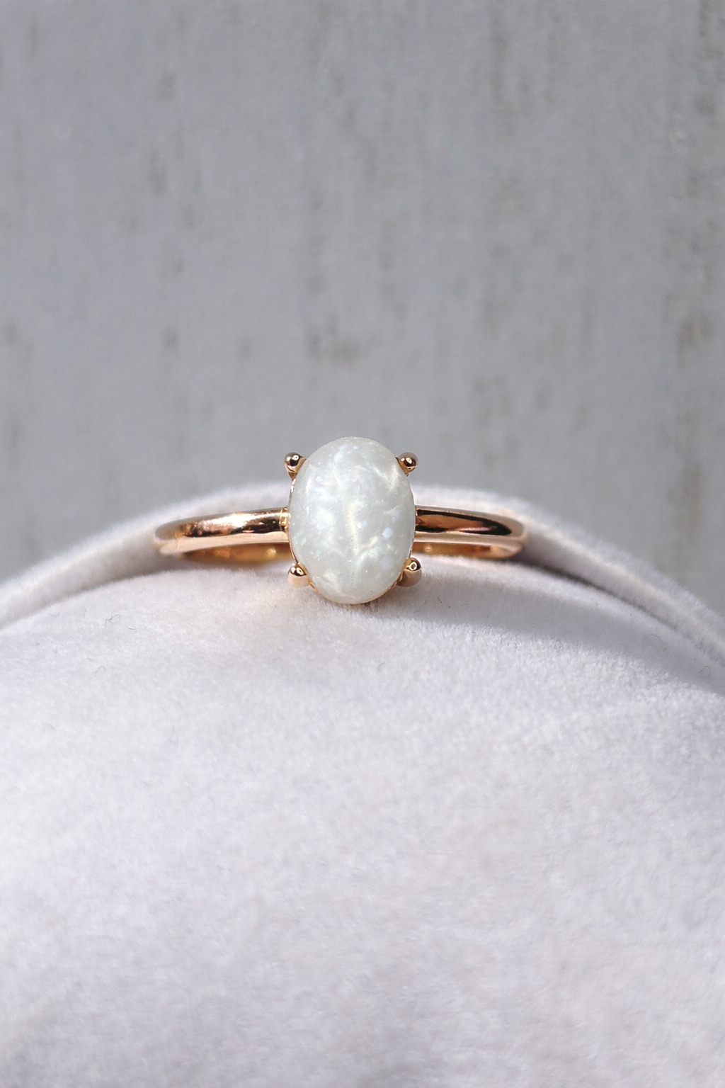 Gemma in Rose Gold , pearled stone