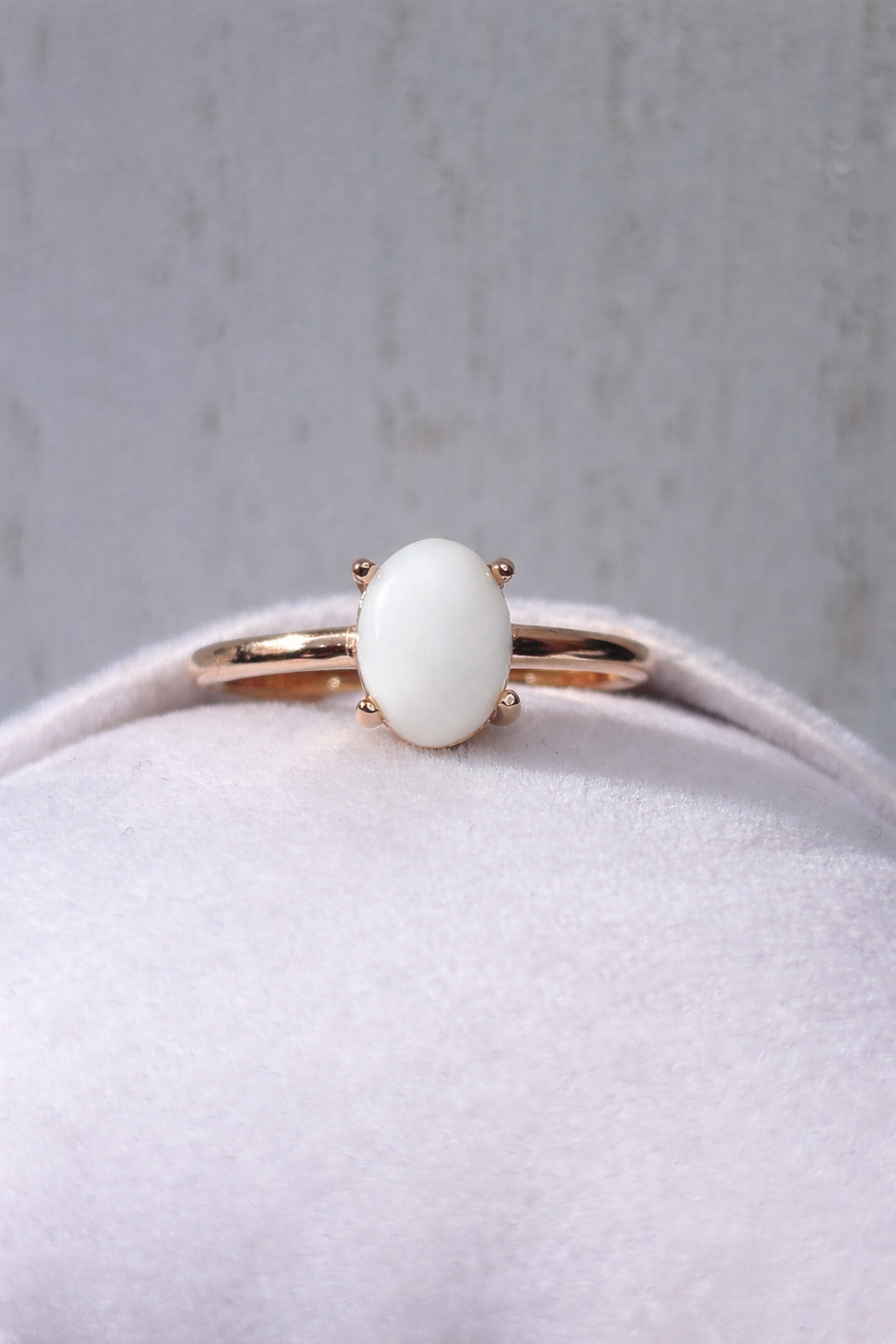 Gemma in Rose Gold , white stone