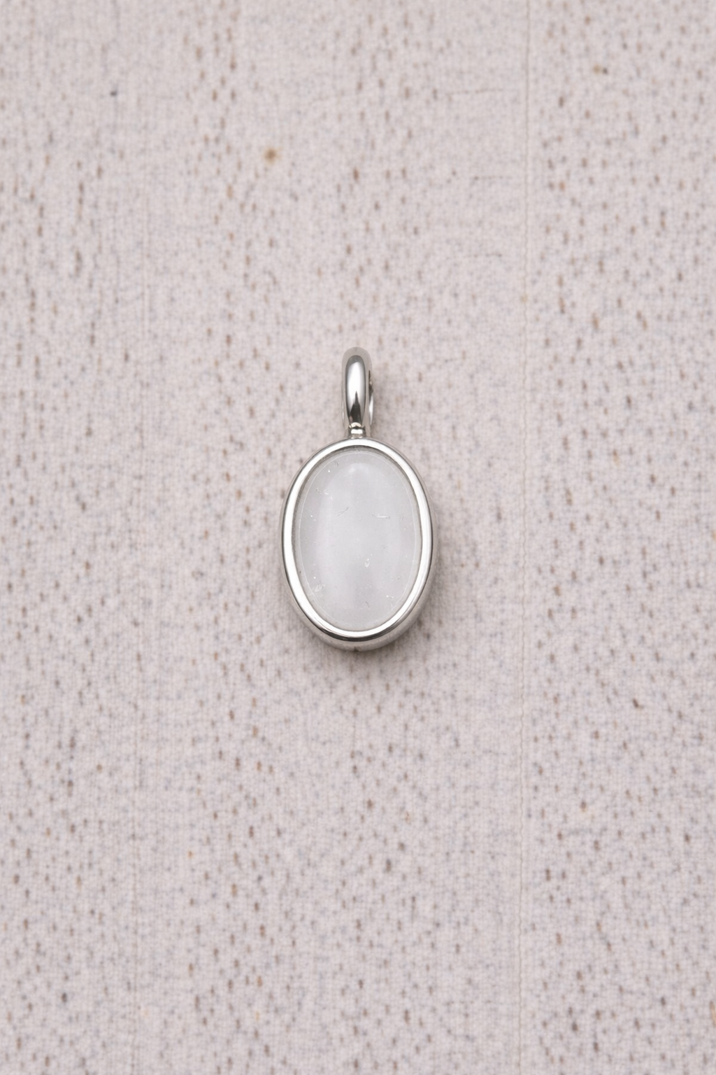 Pendentif Mars forme ovale en Argent, pierre naturelle