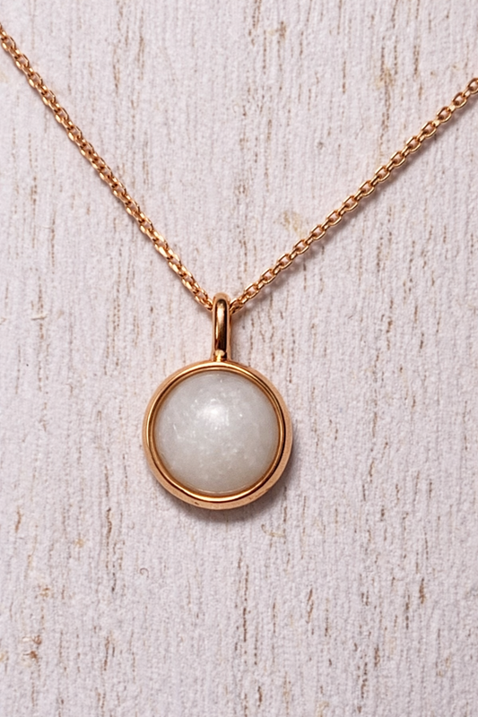 Pendentif Orion Or Rose, pierre naturelle