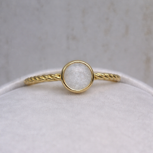 Petite Ourse rope in Yellow Gold, natural stone