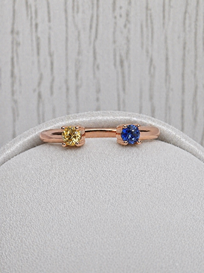 Bague Orbit en vermeil rose