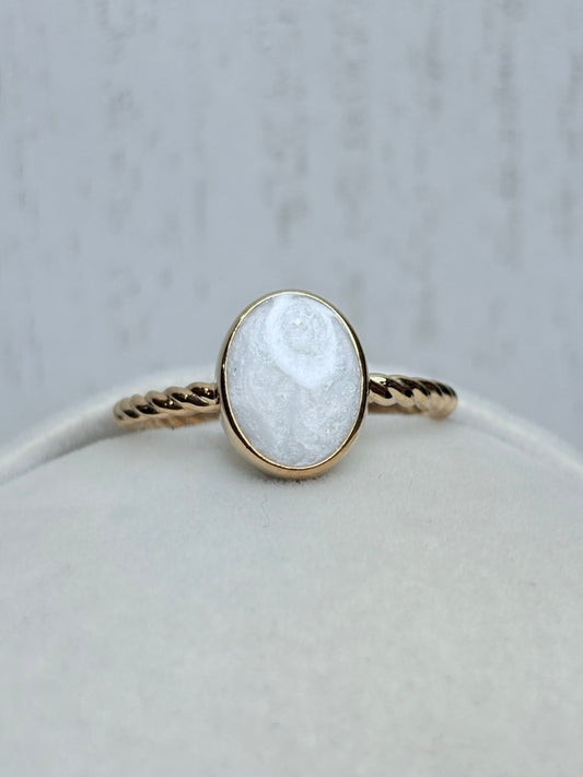 Apodis torsadé Or rose, pierre perlée