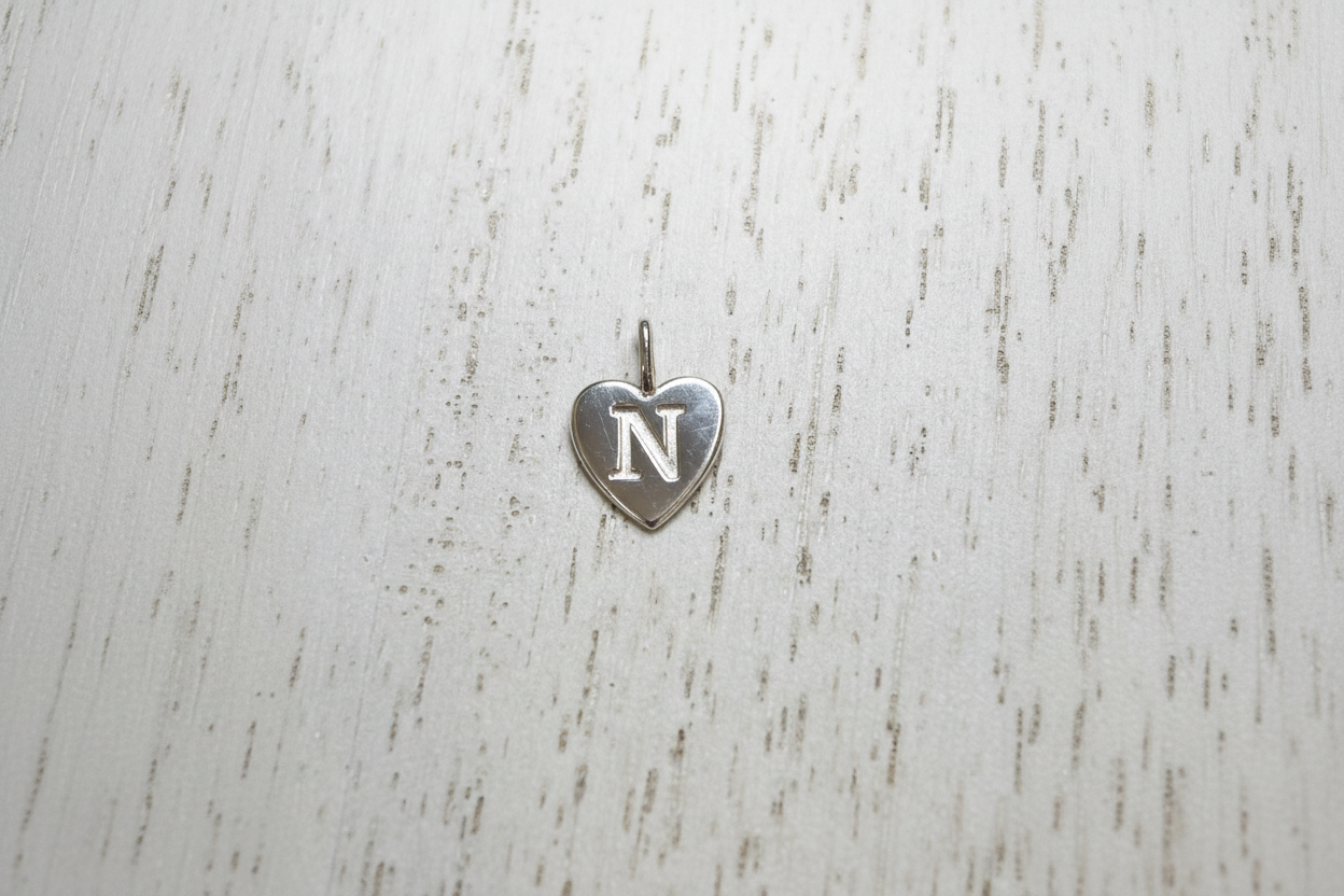 Pendentif Initial coeur - Argent 925