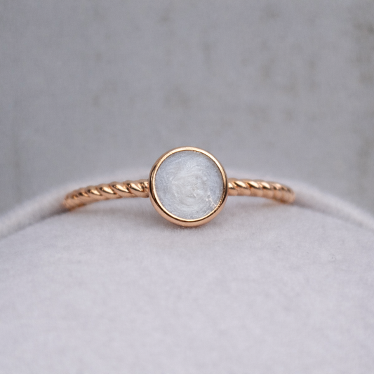 Petite Ourse rope in Rose Gold, pearl stone