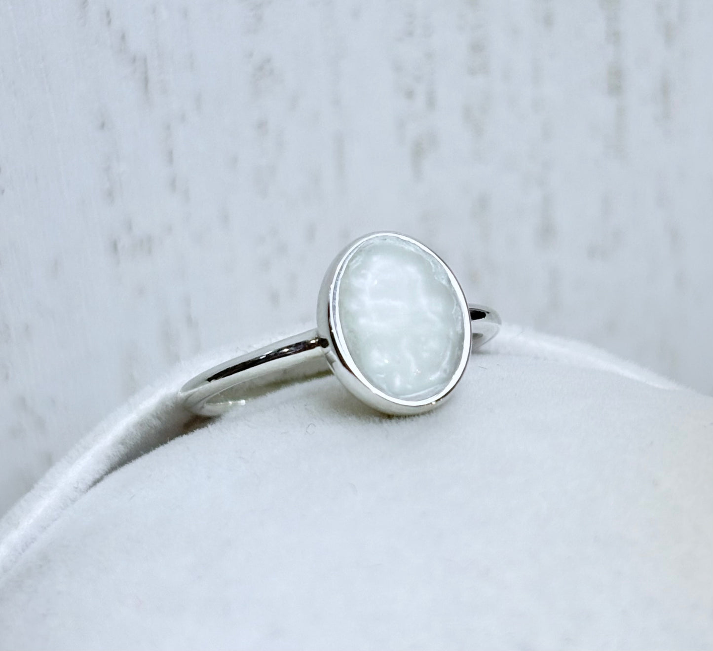 Apodis Argent, pierre perlée