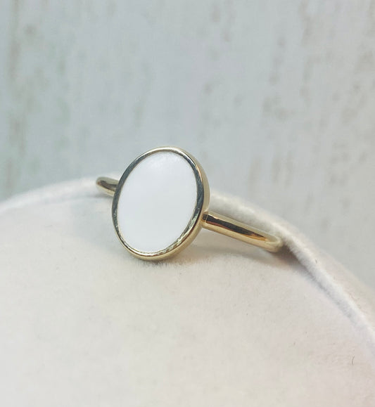 Apodis Silver yellow gold vermeil, white stone