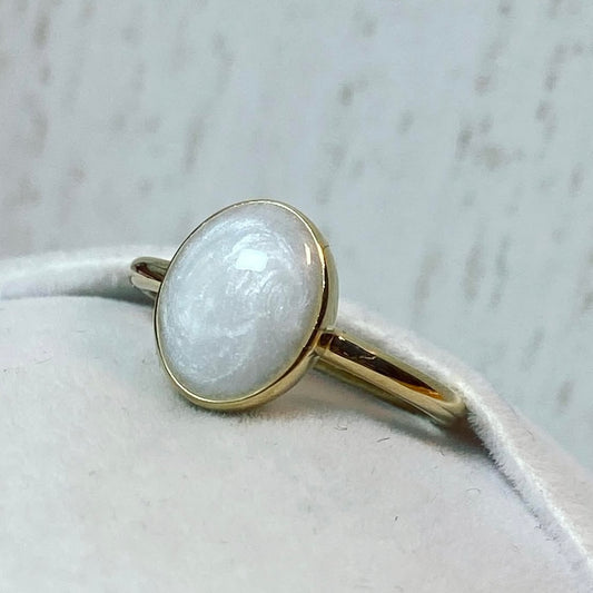 Apodis Or jaune, pierre perlée