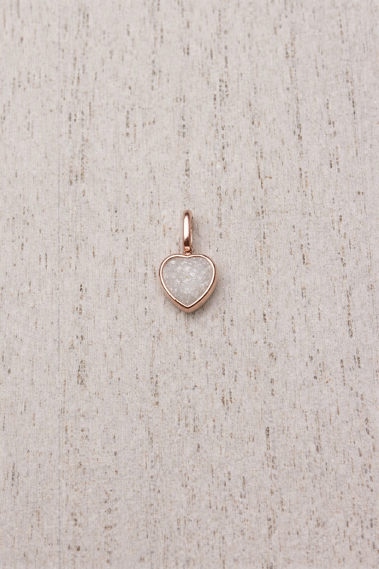 Heart Mars Pendant in Rose Gold with natural stone