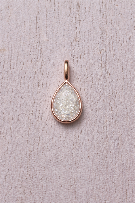 Pendentif Hera Or rose, pierre scintillante