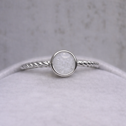 Petite Ourse rope in Silver, natural stone