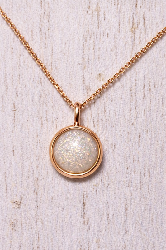 Pendentif Orion Or Rose, pierre scintillante