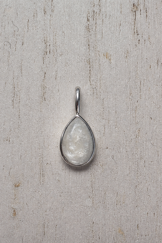 Pendentif Hera Argent, pierre perlée