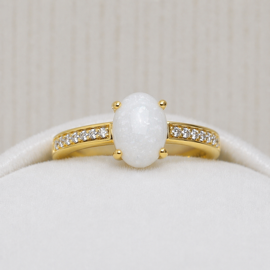 Bague Vela Or Jaune, pierre naturelle