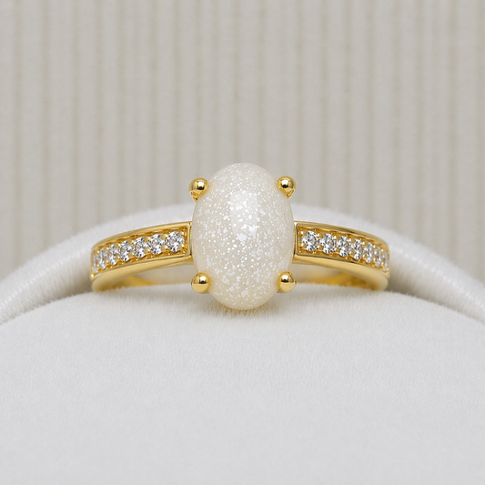 Bague Vela Or Jaune, pierre scintillante
