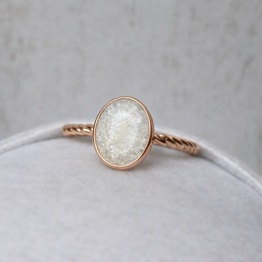 Apodis torsadé Or rose, pierre scintillante