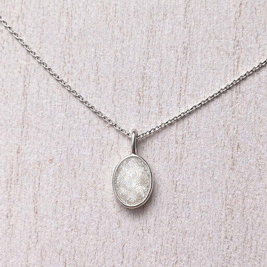 Pendentif Apodis Argent, pierre scintillante