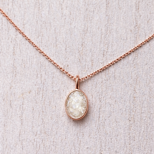 Pendentif Apodis Or rose, pierre scintillante