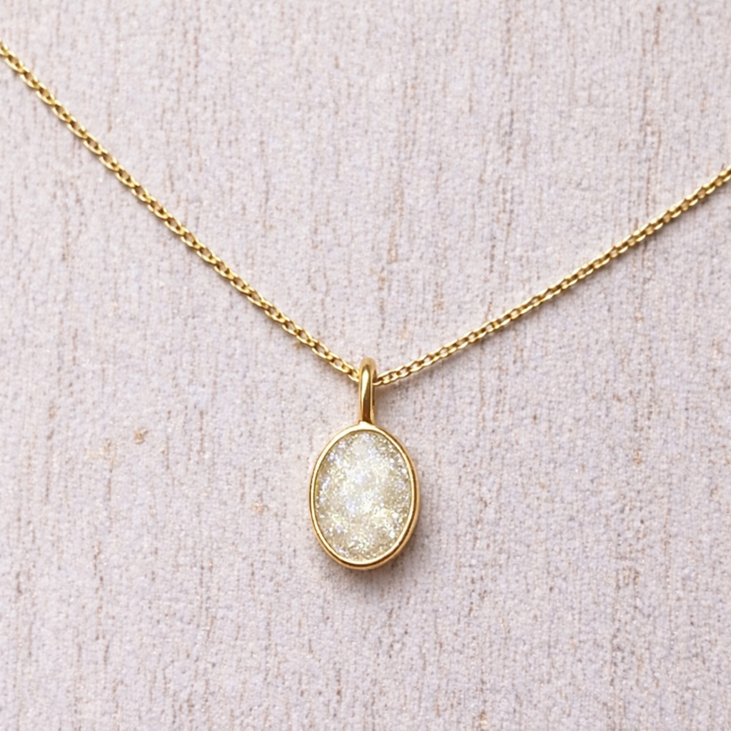 Pendentif Apodis Or jaune, pierre scintillante