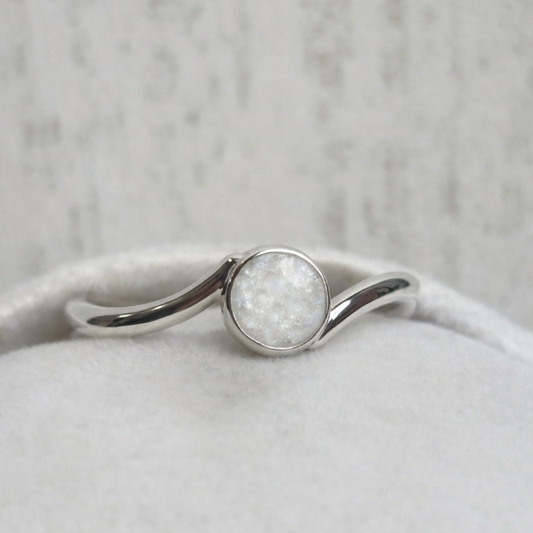 Lunea Or blanc, pierre perlée