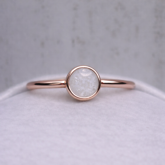 Petite Ourse vermeil rose, pierre naturelle