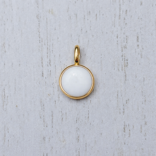 Petite Ourse Pendant in Yellow Gold with white stone