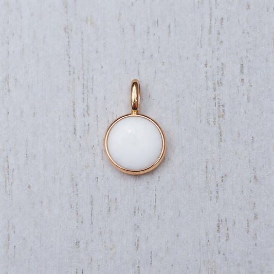 Petite Ourse Pendant in Rose Gold with white stone