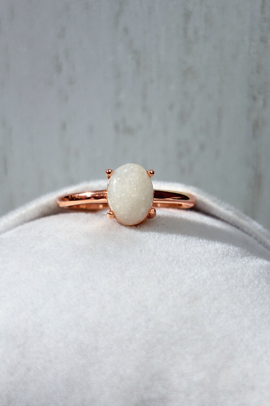 Gemma in Rose Gold , natural stone