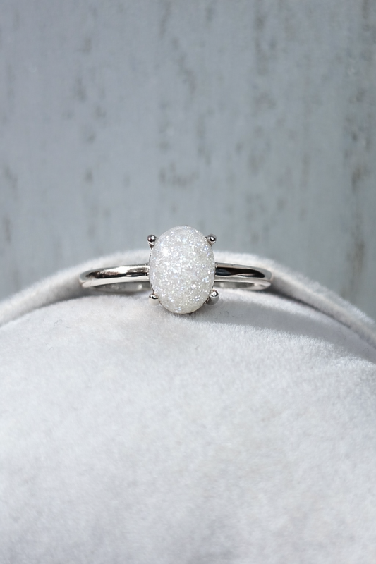 Gemma in White Gold , sparkling stone