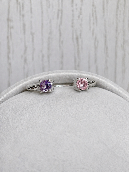 Bague Orbit torsadée Or Blanc