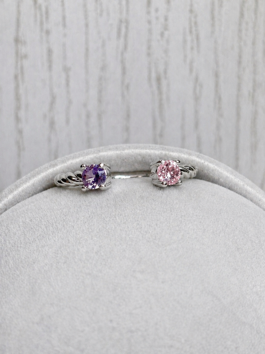 Bague Orbit torsadée Or Blanc
