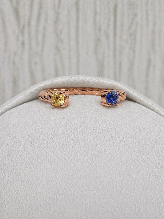 Bague Orbit torsadée Or Rose