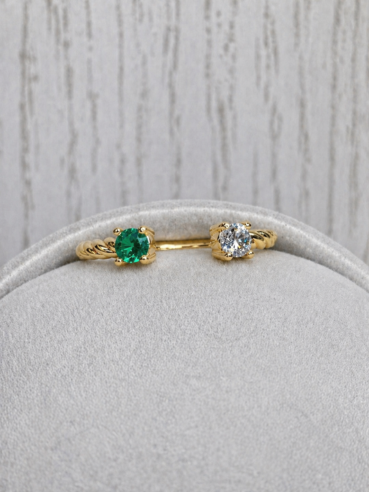 Bague Orbit torsadée Or Jaune