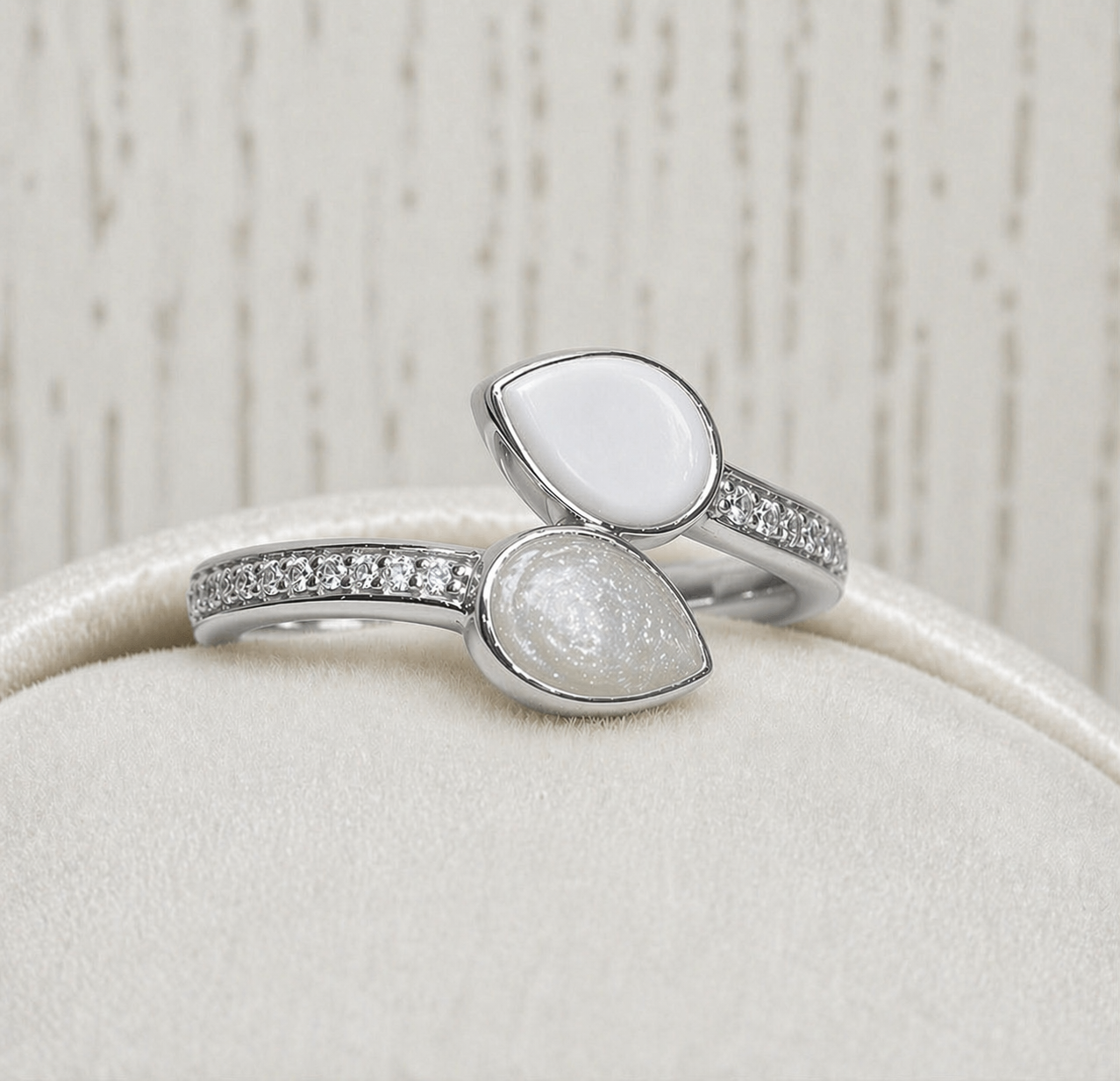 Bague Nova en vermeil blanc