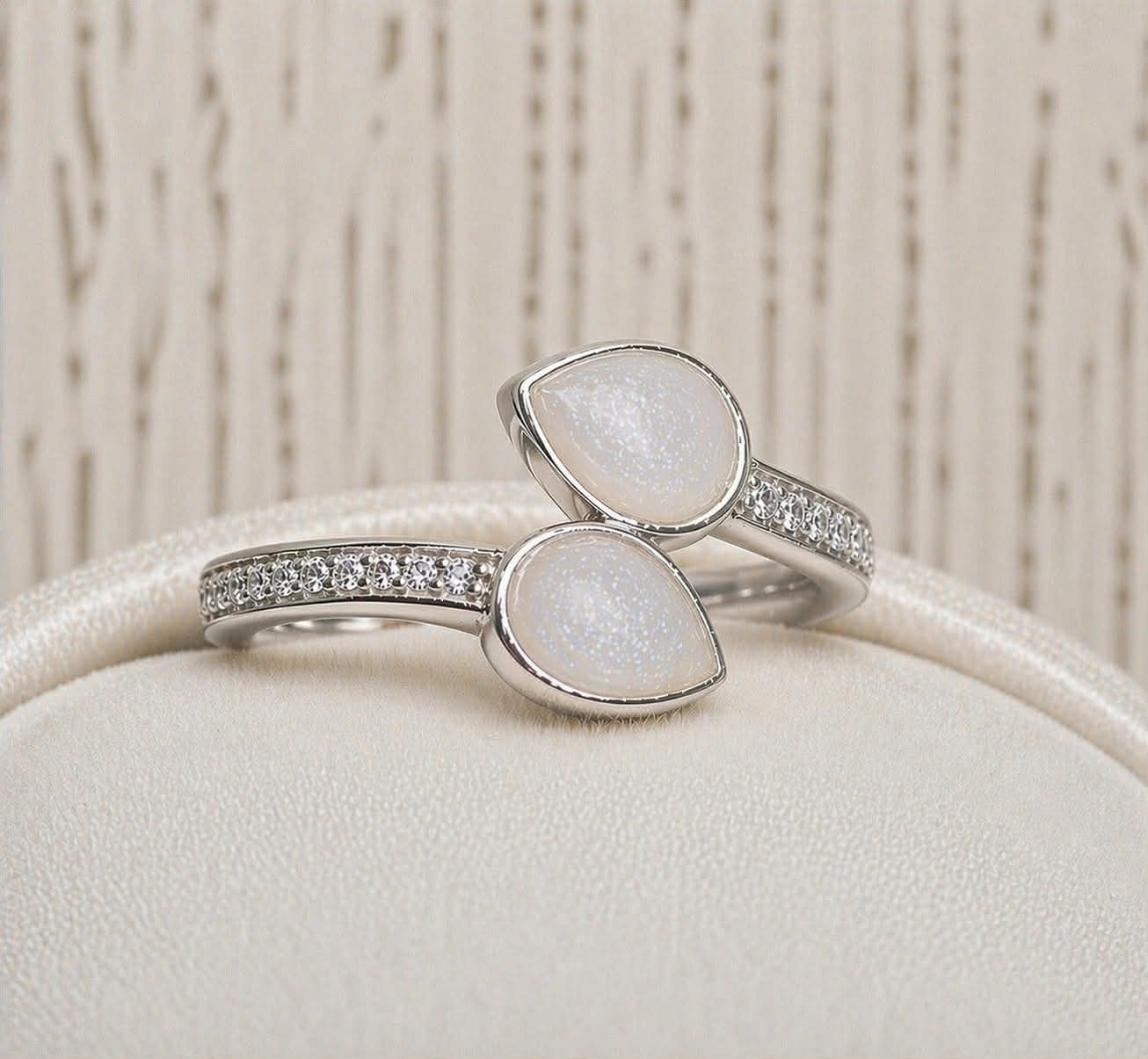 Bague Nova en vermeil blanc