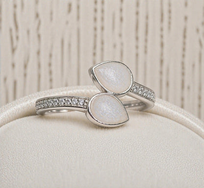 Bague Nova en vermeil blanc