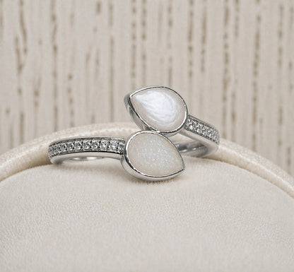 Bague Nova en vermeil blanc