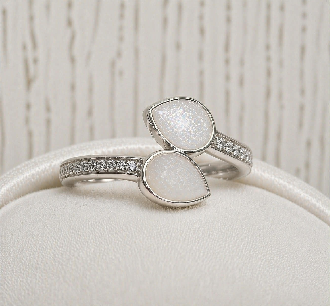 Bague Nova en vermeil blanc