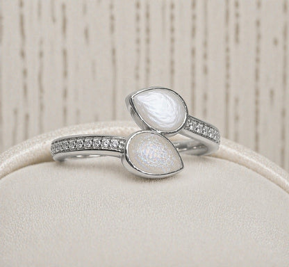 Bague Nova en vermeil blanc