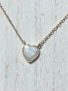 Heart Necklace, YG14k + 18'' Chain